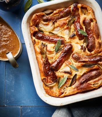Sage & onion toad in the hole with cider gravy 