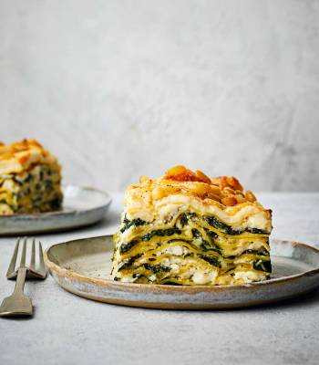 Spinach and feta lasagne