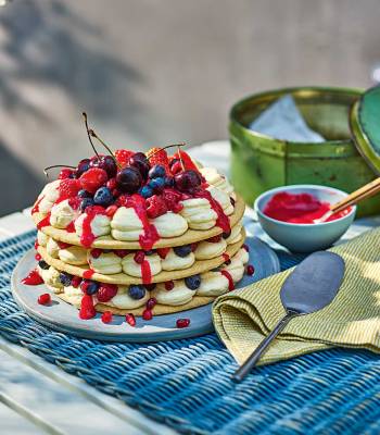Berry biscuit cake