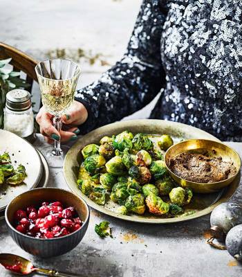 Duck fat-fried sprouts with mushroom ketchup