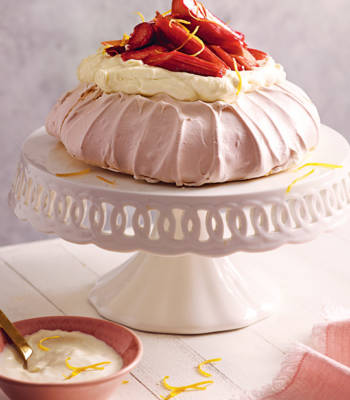 Sponsored: Rhubarb pavlova with Rachel's Organic