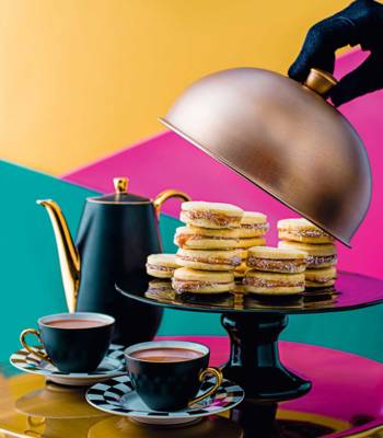 Coconut-caramel alfajores