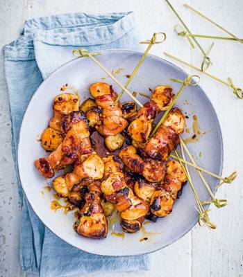 Bacon halloumi bites