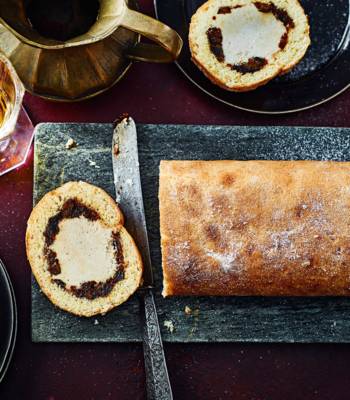 Chestnut and Christmas pudding Arctic roll