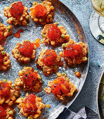 Pea and potato pakoras