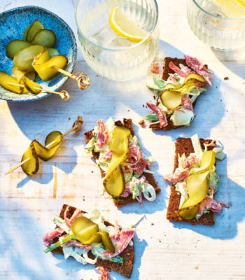 Sponsored: Ham hock and gerkin crostini