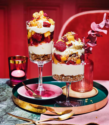 White chocolate and coconut cheesecake pots