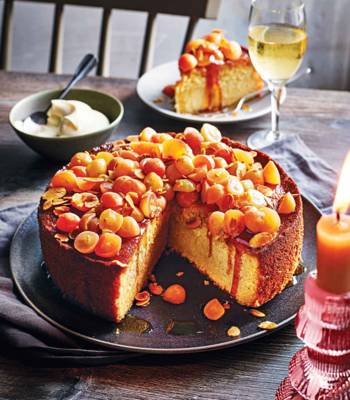 Grape and almond sweet wine cake