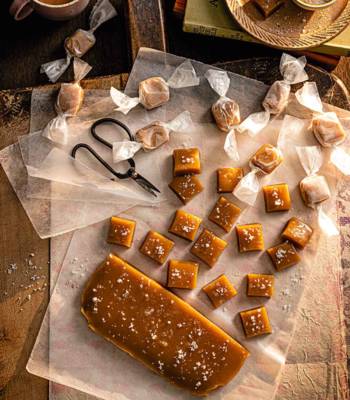 Spiced cider caramels