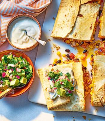 Sheet-pan quesadillas