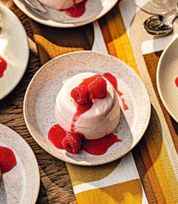 Raspberry blancmange