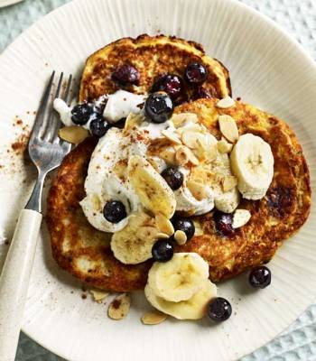 Gluten-free almond and blueberry pancakes