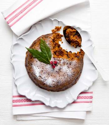 Cheat’s microwave Christmas pudding