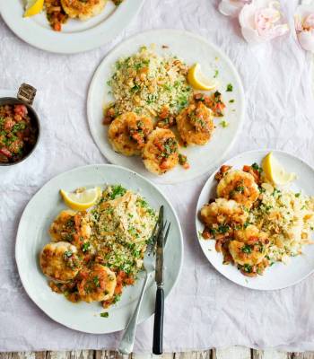 Moroccan fishcakes with nutty couscous