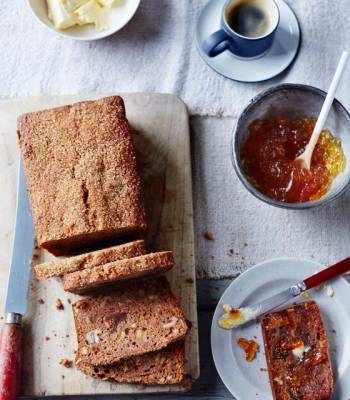 Fig, orange and walnut breakfast loaf  