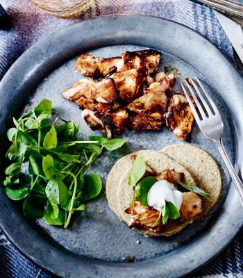 Whisky and orange salmon oatcakes