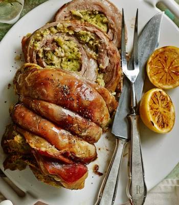 Breast of lamb with lemon and parsley stuffing