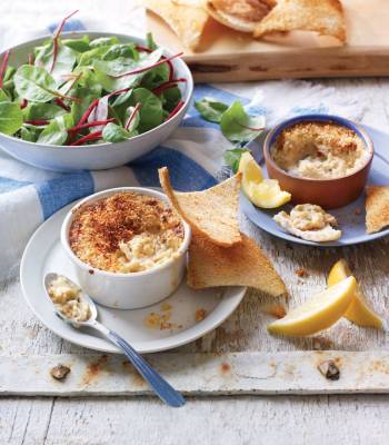 Crab gratin with brandy