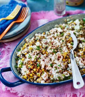 Mexican grilled sweetcorn salad