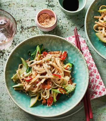 Ginger chicken udon noodles