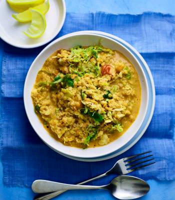 Golden coconut and cauliflower dhal
