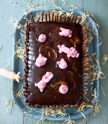 Pigs in mud cake