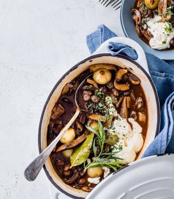 Mushroom bourguignon 