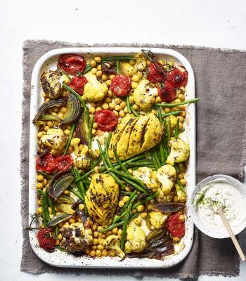 5-a-day turmeric traybake chicken