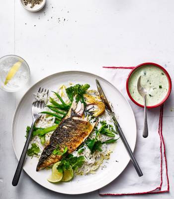 Masala mackerel with coconut rice