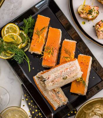 Smoked salmon finger sandwiches