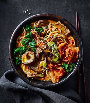 Korean-style beef noodle bowl