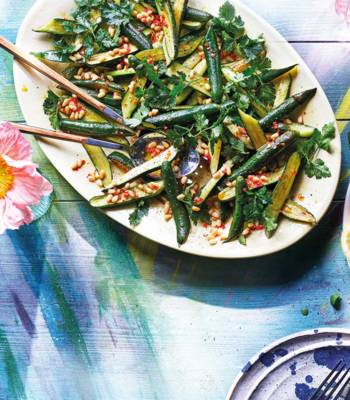 Courgettes with chilli honey butter