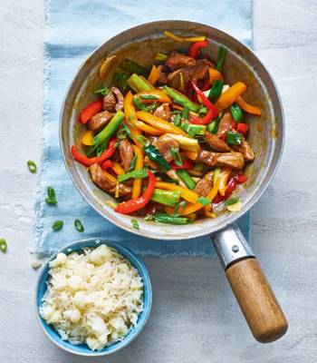 Ginger lamb stir-fry with ‘half-the-carbs’ rice