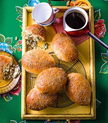 Feta and parsley pogaca