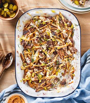 Cheeseburger loaded fries