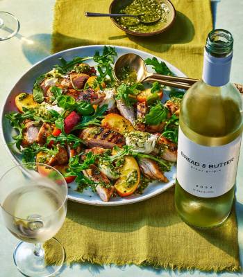Sponsored: Grilled chicken and peach Caprese salad