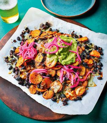 Air-fryer sweet potato nachos