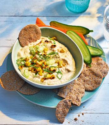 Smoky sweetcorn, tofu and miso dip