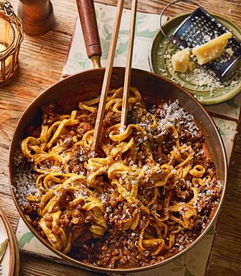 Tagliatelle with lentil ragù
