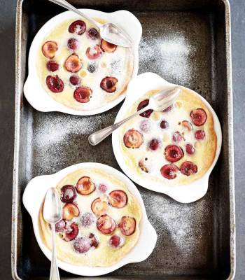 Amaretto and cherry clafoutis 