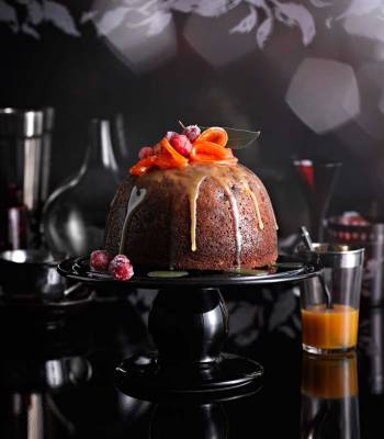 Clementine, date and hazelnut Christmas pudding