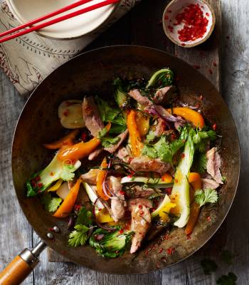 Thai-style duck stir-fry with lime