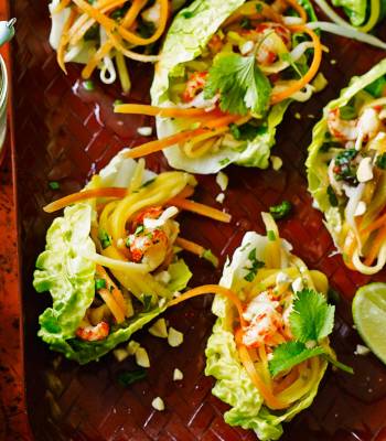 Asian crayfish lettuce cups