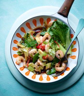 Prawn and pak choi stir-fry