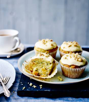 Courgette, orange and hazelnut muffins