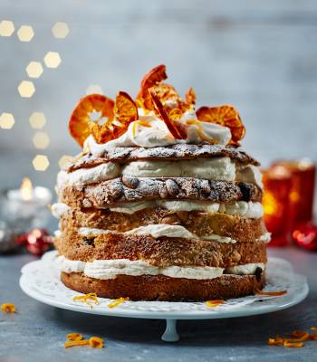 Panettone with Campari and mandarin cream