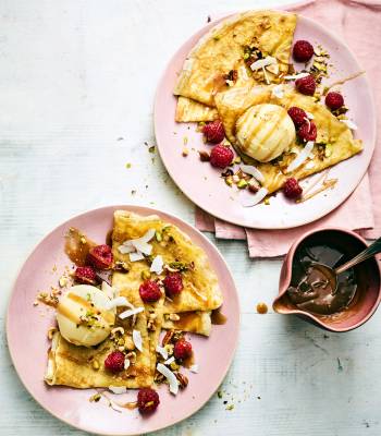 Coconut maple toffee sauce for pancakes
