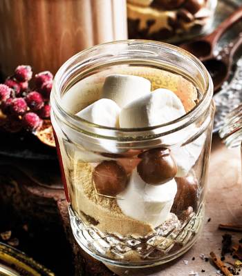 Malted hot chocolate jars