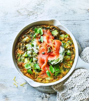 Scandi smoked salmon frittata