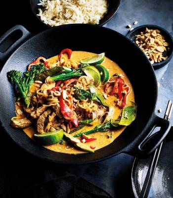 Thai-style peanut pork with Tenderstem